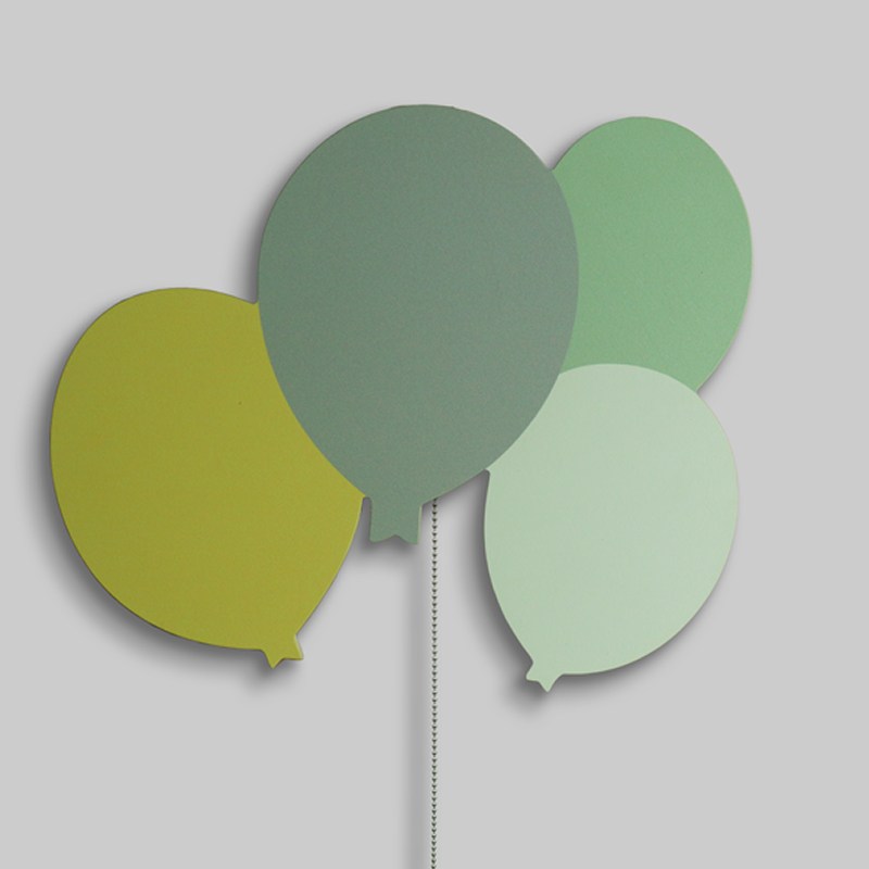 Mint Green Balloon set Nursery Wall Lamp