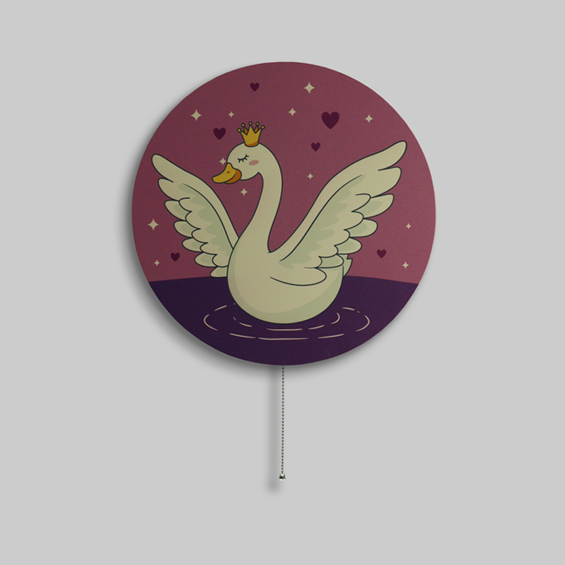 Royal Swan Nursery Wall Lamp