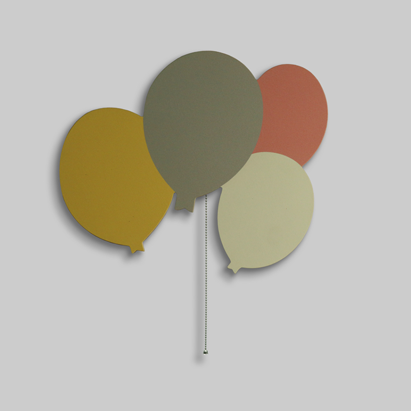 Pink Balloon Set Nursery Wall Lamp